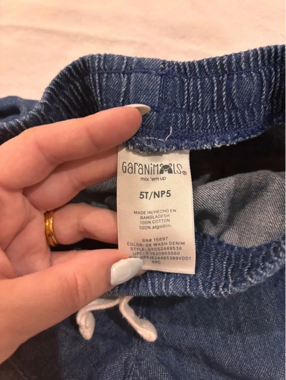 Garanimals Denim Pull On Shorts 5T
